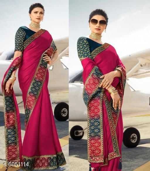 Trendy Silk Saree with Jacquard BP - 3